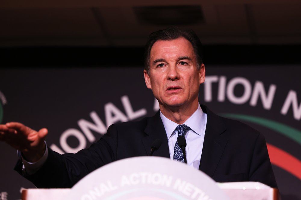 Rep. Tom Suozzi and New York State Governor candidate, speaks during the 2022 National Action Network's Annual Convention at the Times Square Sheraton hotel on April 6th.