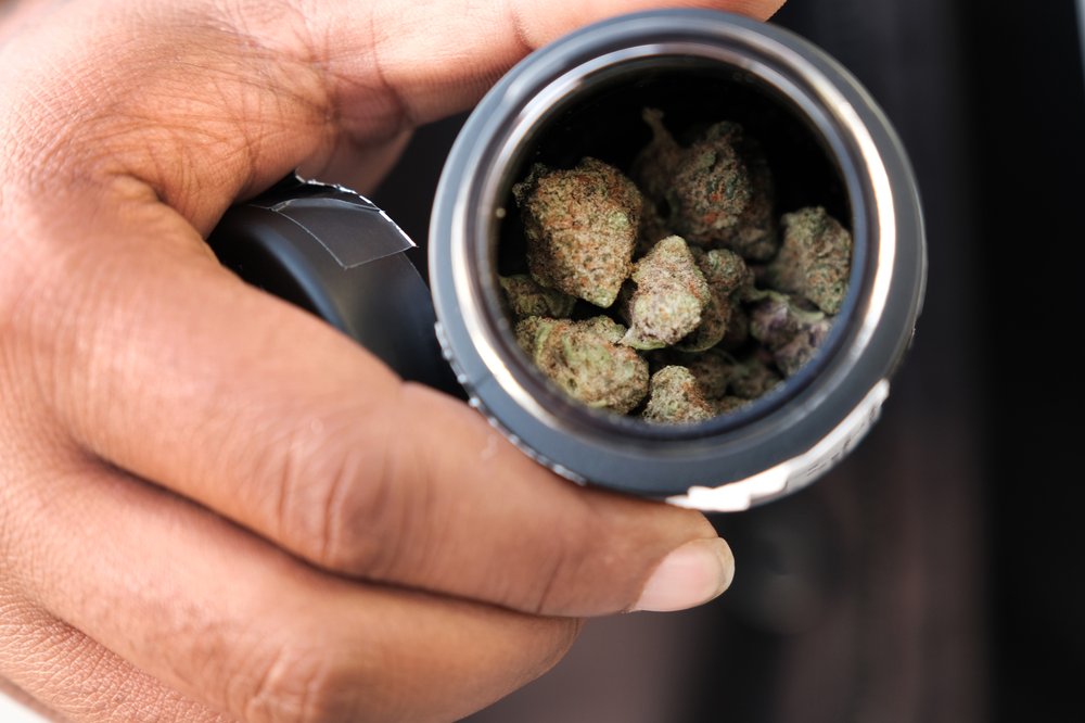 An open container of marijuana