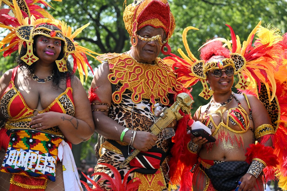 Revelers participate in the annual West Indian Day parade in 2022.