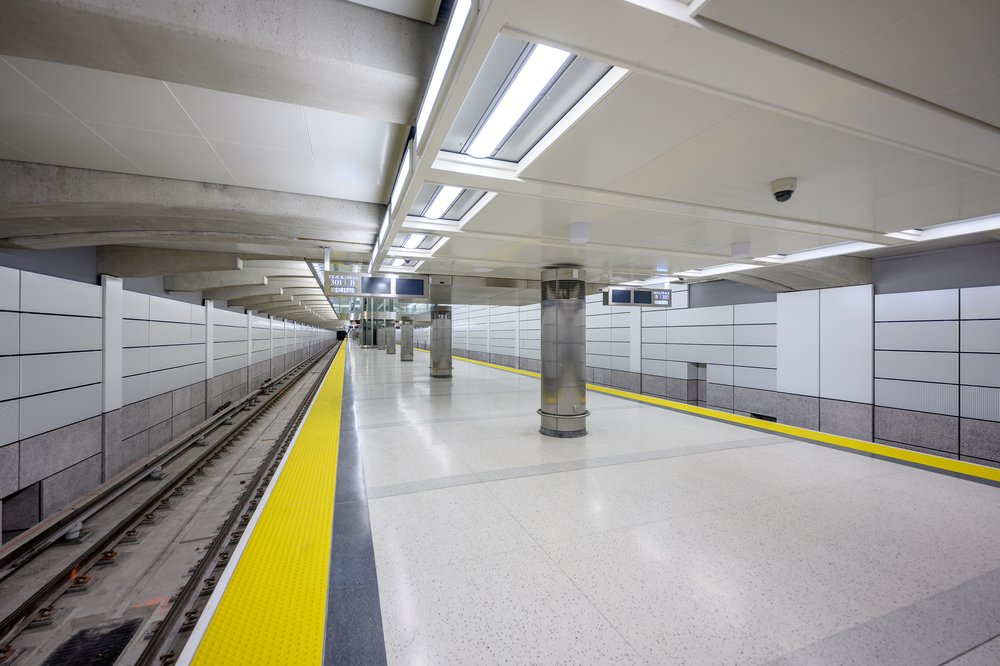 And empty platform at the new Long Island Rail Road terminal at Grand Central Madison station Jan. 25, 2023 in New York City.