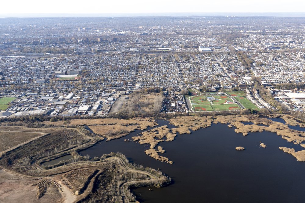 Wetlands and urbanization, New Jersey.