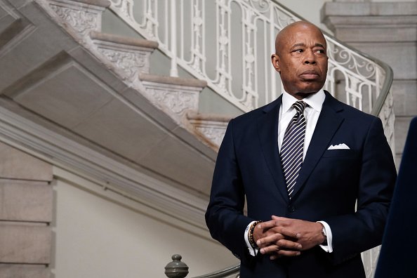 Mayor Eric Adams looks pensive