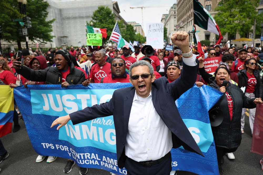 A rally in support of temporary protected status for Central Americans in Washington in 2023.
