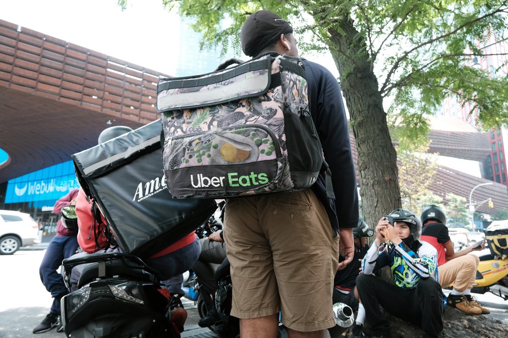 Photo of delivery workers in New York