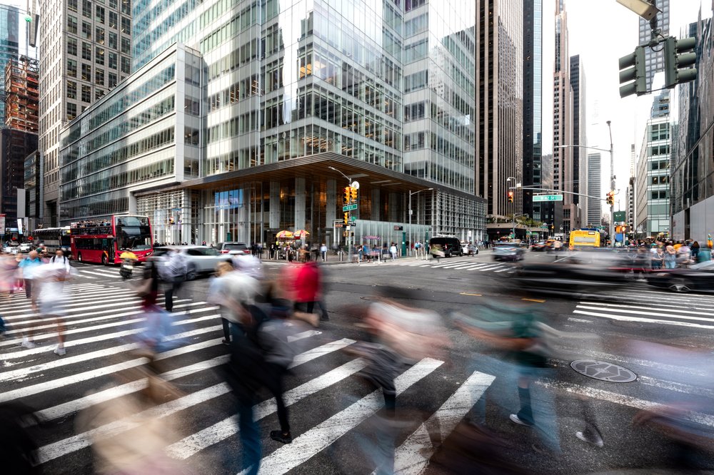A busy New York City street