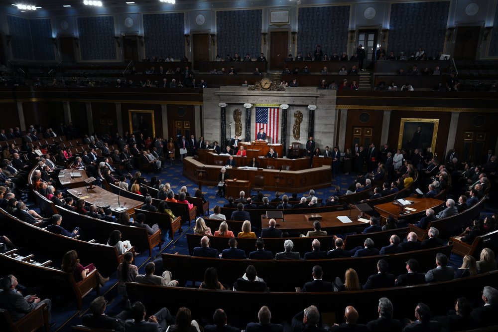 The House chambers inside of the Capitol building in Washington.