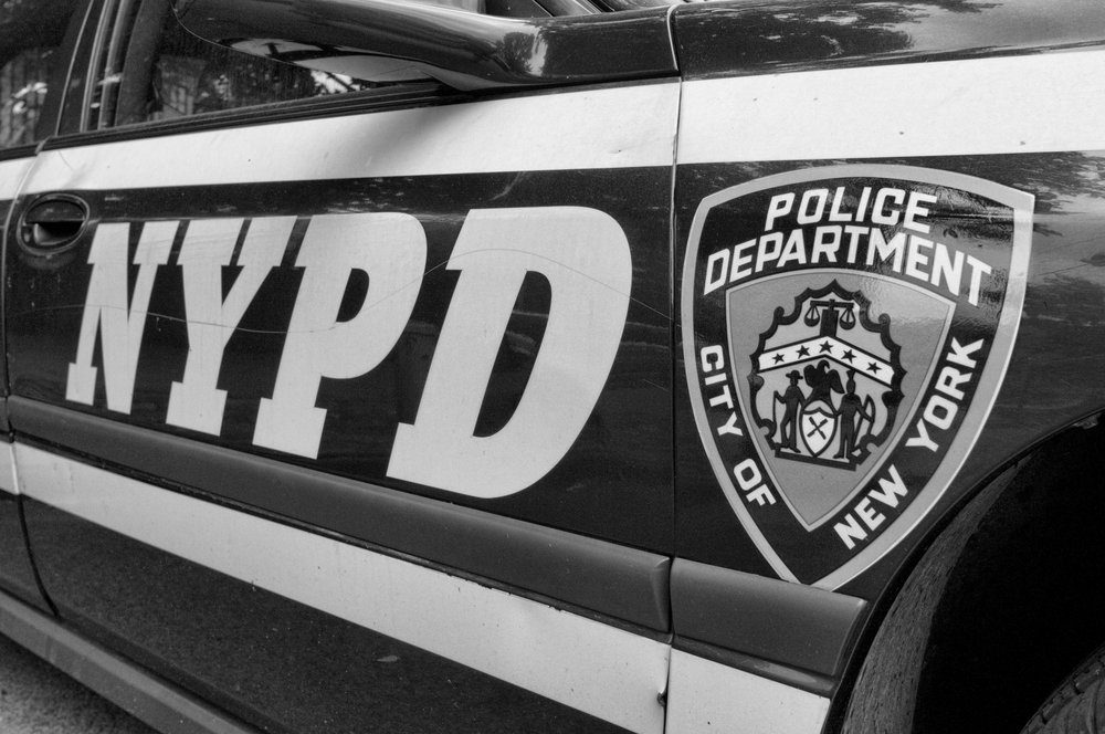 New York police car NYPD car in Manhattan New York.