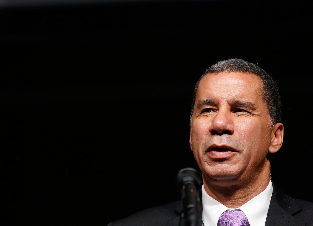 Former New York Gov. David Paterson speaks at The 4th Annual Triumph Awards at Rose Theater, Jazz at Lincoln Center on Oct. 7, 2013 in New York City.