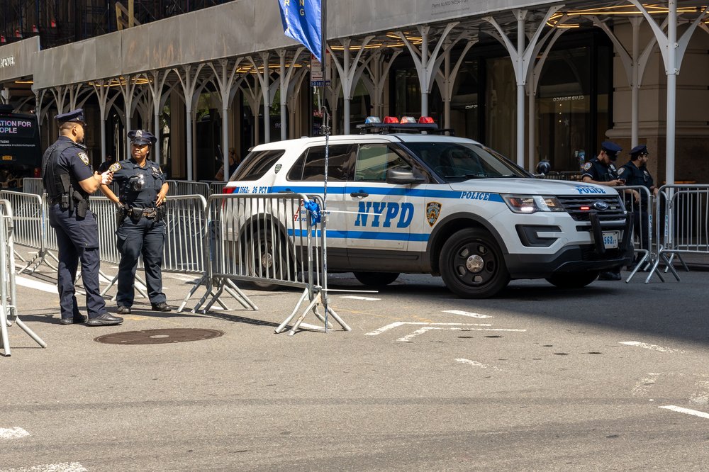 NYPD police vehicles.