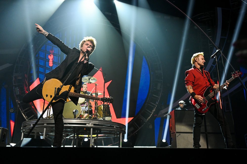Green Day performs in Hollywood, California, on New Year's Eve on Dec. 31, 2023.