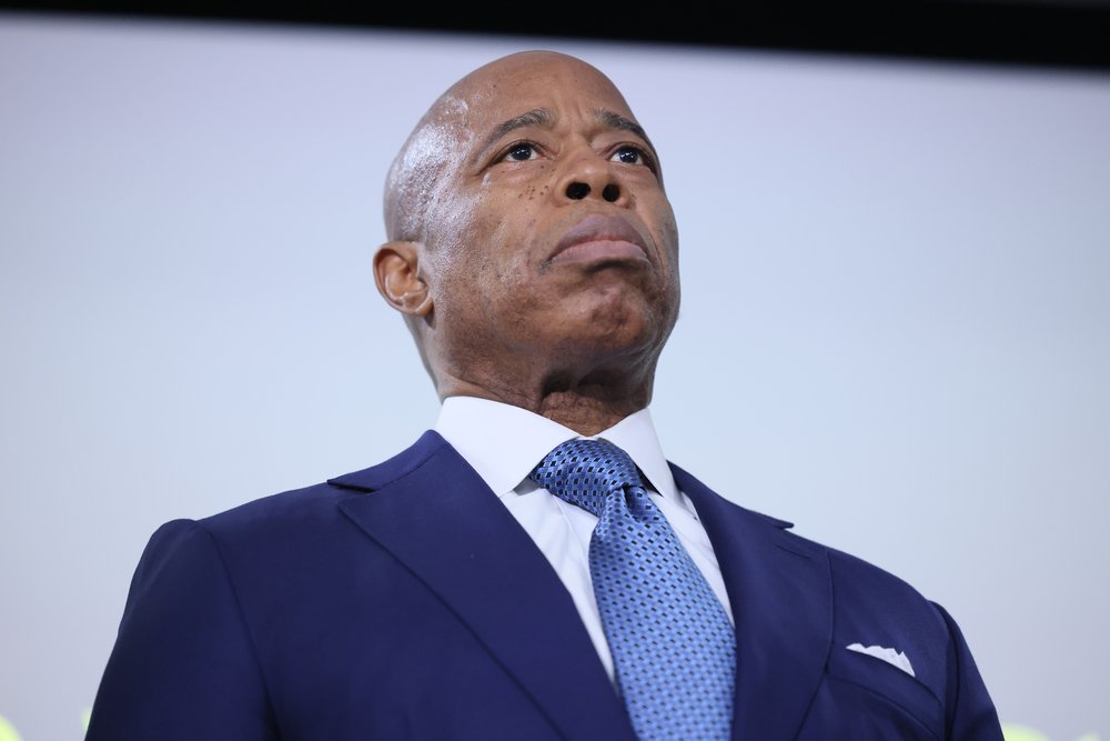 New York City Mayor Eric Adams attends a law enforcement announcement in Manhattan on Feb. 8, 2024.