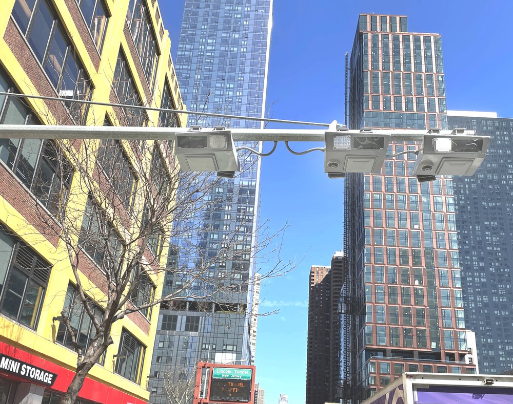 Tolls readers in Midtown.