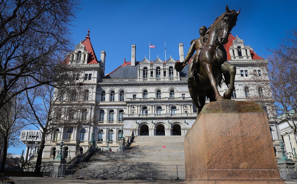 Statue outside the New York State Capitol