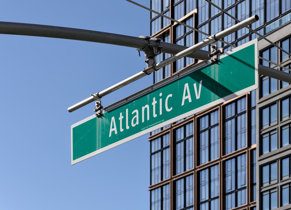 A street sign on Atlantic Avenue in Brooklyn