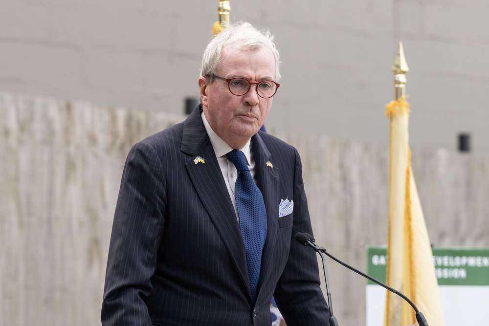 New Jersey Gov. Phil Murphy speaks at an event for the Hudson Tunnel Project on July 8, 2024.