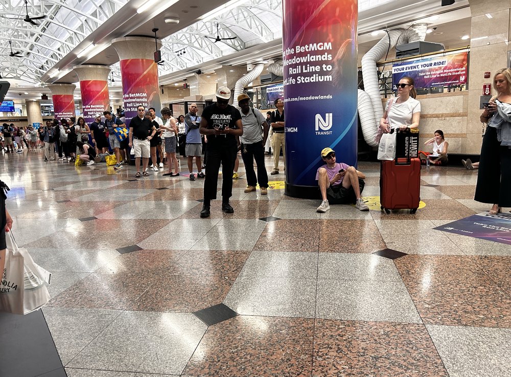 NJ Transit riders frustrated at Penn Station.