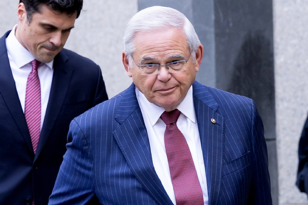 U.S. Sen. Bob Menendez (D-NJ) leaving Manhattan federal court on July 16.