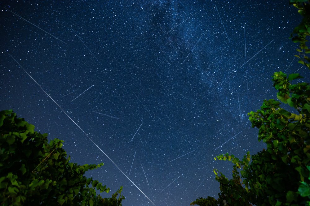A meteor shower.