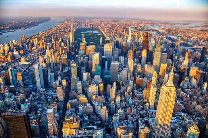 Aerial view of Midtown Manhattan