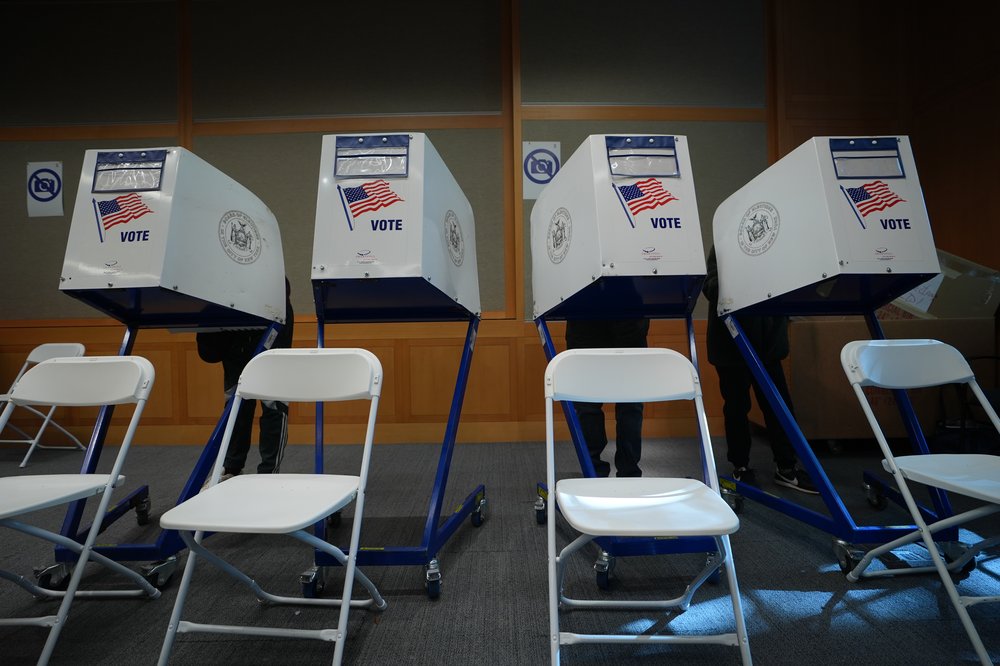 Voting booths.