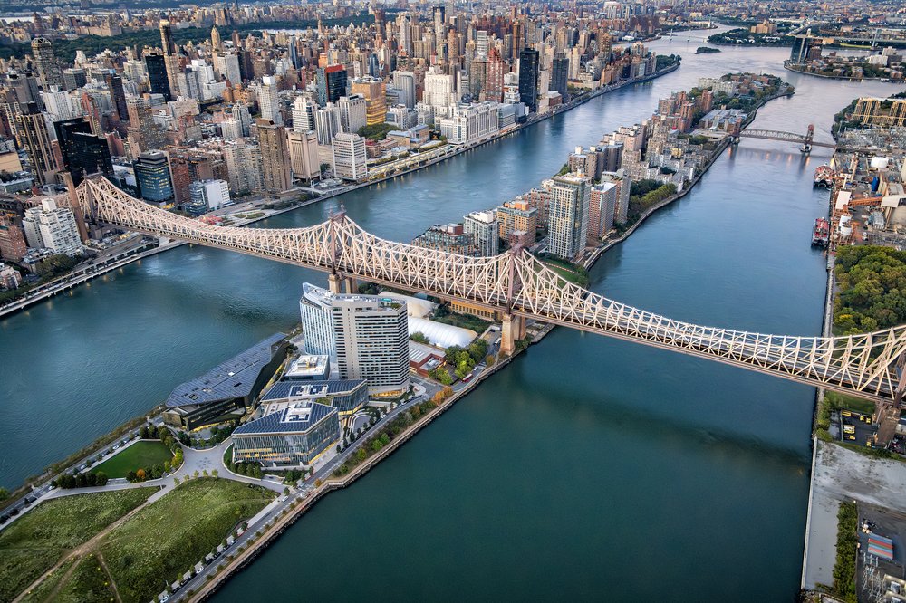 The Roosevelt Island Bridge.
