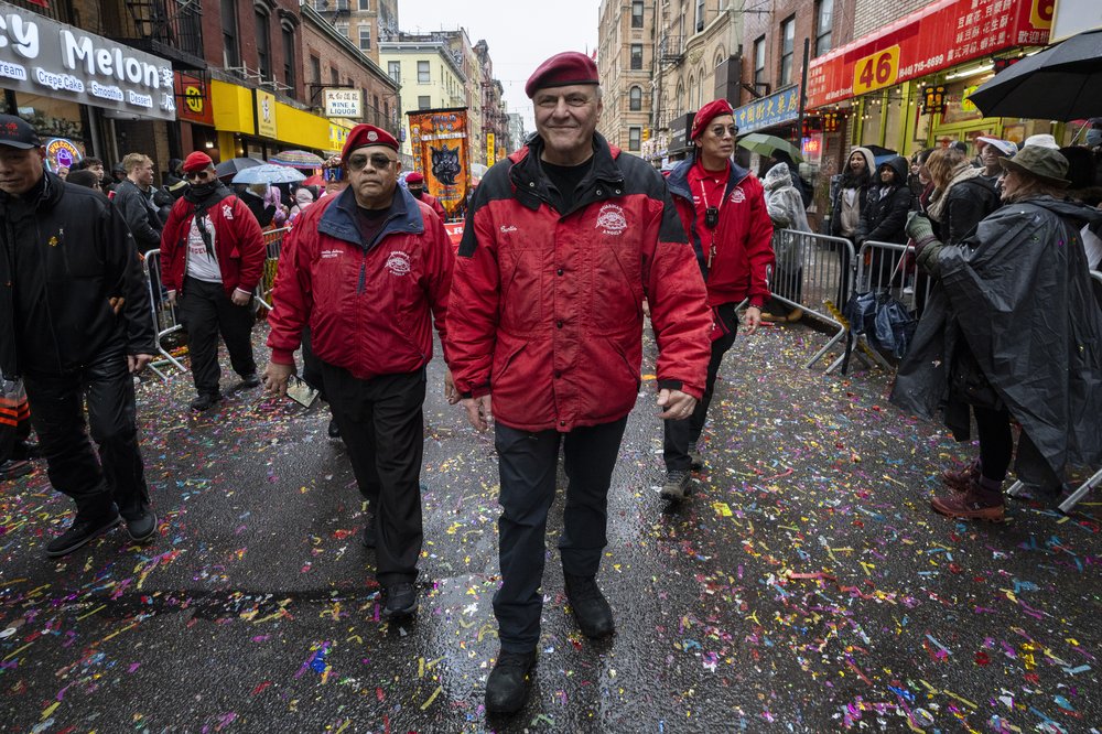 Curtis Sliwa at a Lunar New Year parade.