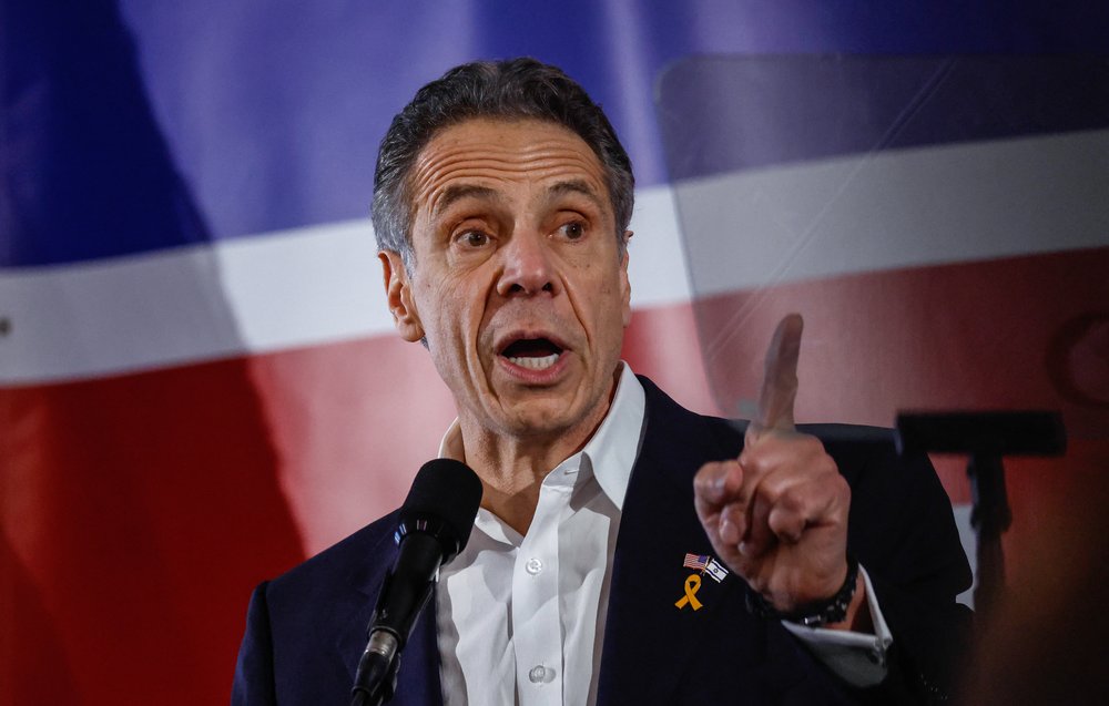 Andrew Cuomo gives a speech.
