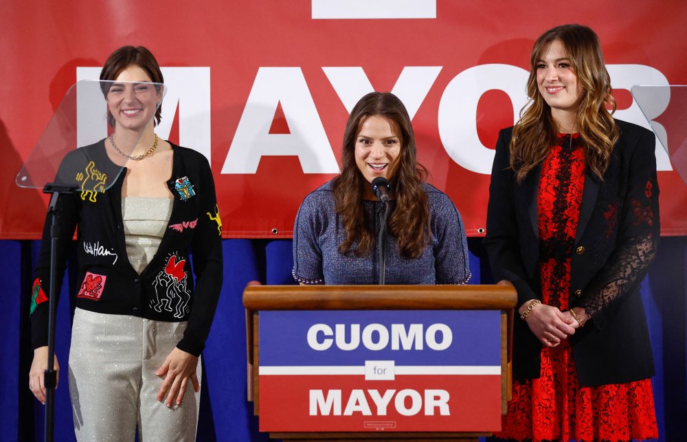 Andrew Cuomo's daughters speak at the launch of his mayoral campaign.