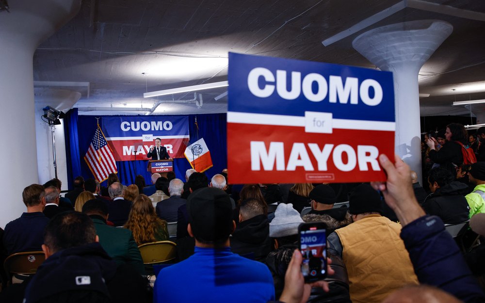 New York City mayoral candidate Andrew Cuomo attends an event at New York City Council of Carpenters in New York on March 2, 2025.