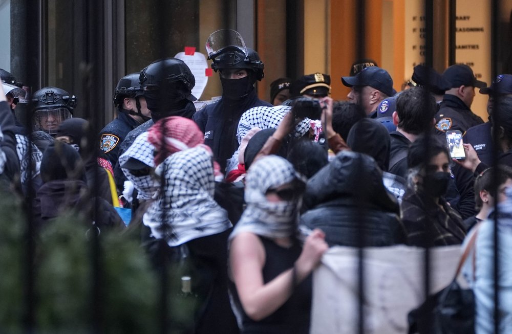 Pro-Palestinian demonstrators.