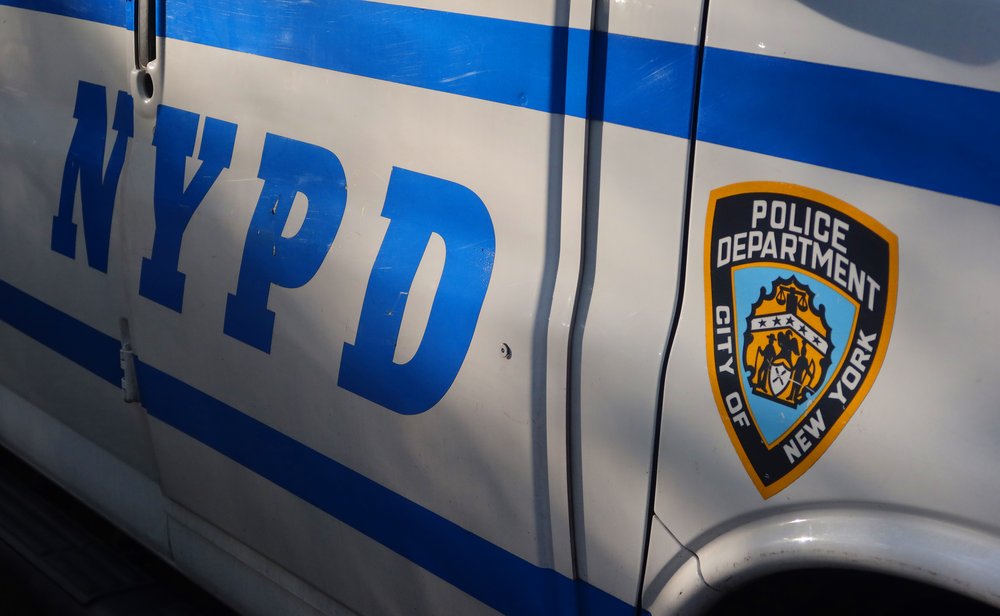 An NYPD vehicle is seen in Manhattan on April 30, 2025.