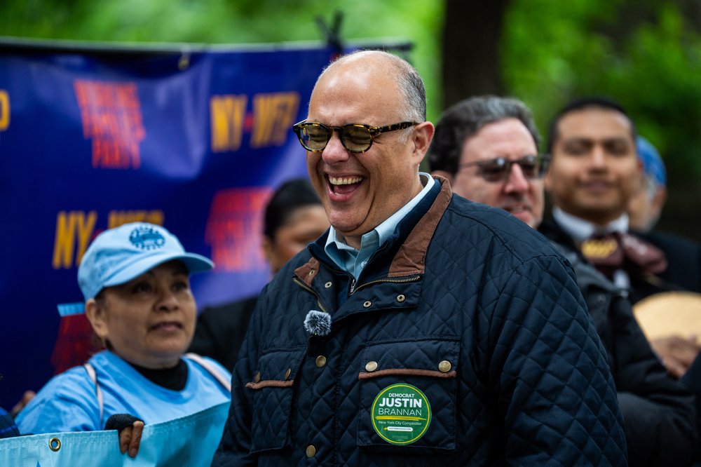 Justin Brannan laughs.