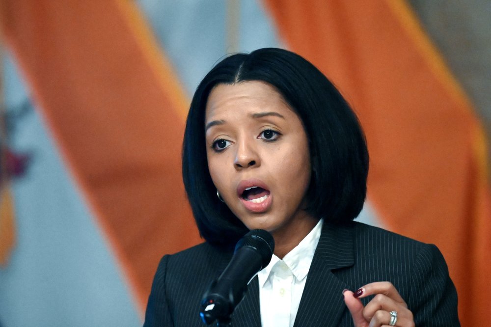 Albany Chief City Auditor Dorcey Applyrs, at a press conference in 2024