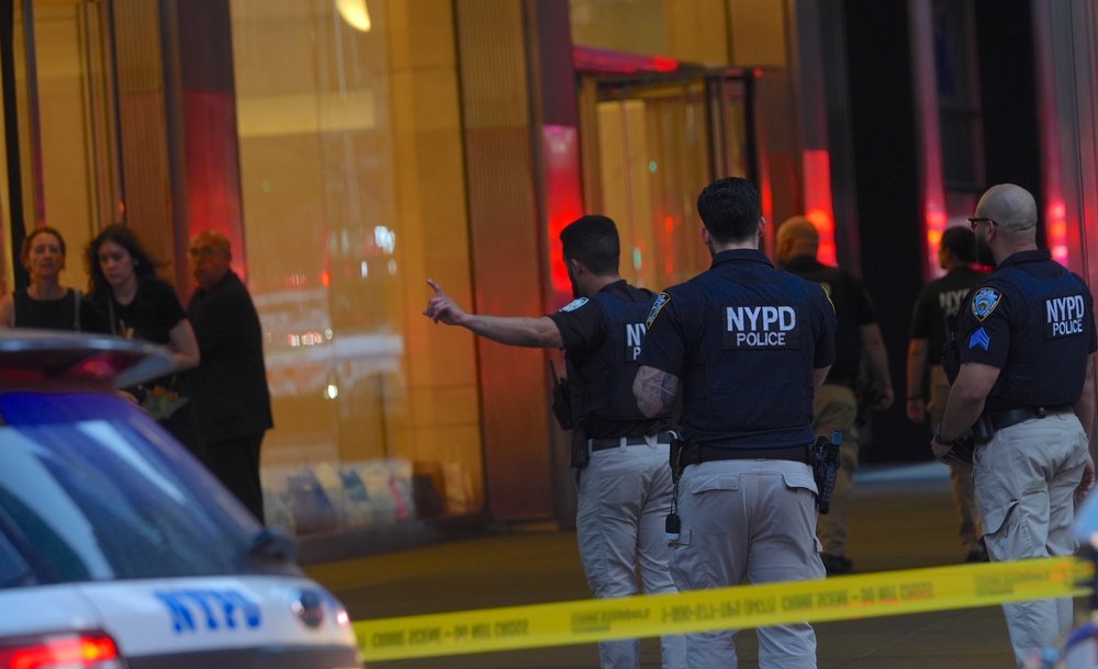 A NYPD officer and at least four civilians were killed in a shooting at an office skyscraper, home to the NFL, Blackstone and KPMG in midtown Manhattan Monday evening on Monday, July 28, 2025, New York City.