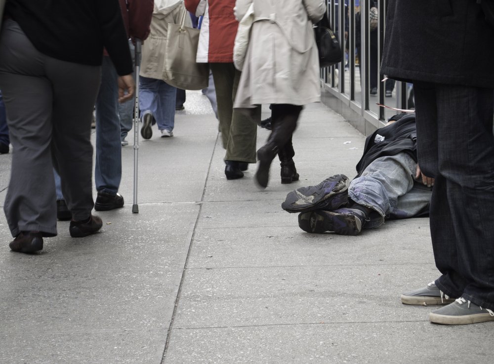 Man passed out on the street