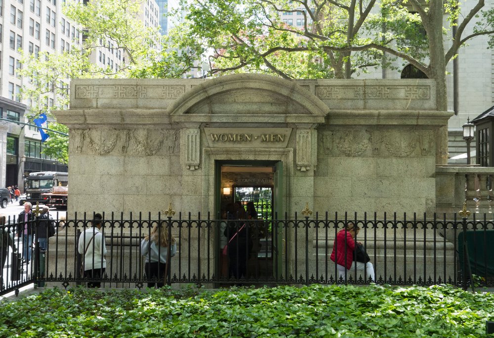 The luxury bathroom at Bryant Park is open to the public on May 9, 2017 in New York. The free-of-charge public bathroom that cost nearly $300,000 is expected to have more than 1 million visitors a year according to park officials. The New York City Council passed a bill on April 11 that orders diaper-changing stations to every bathroom at a city public park.