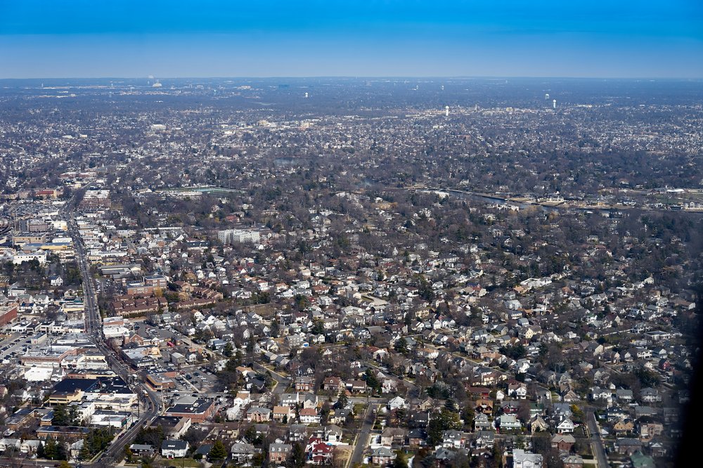 An aerial view of South Jamaica, Queens.