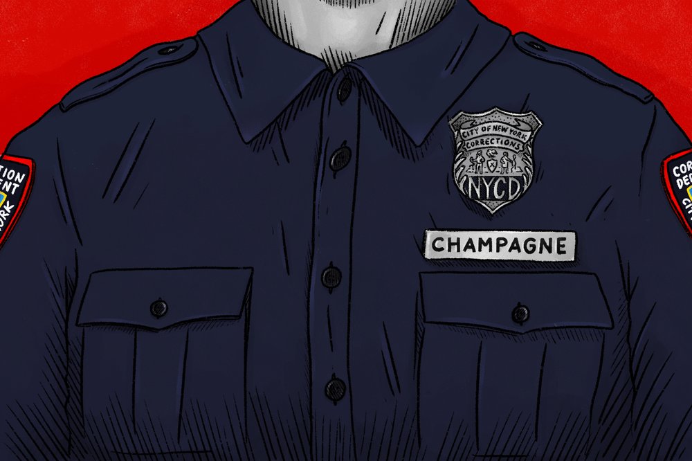 Illustration: Officer uniform with "Champagne" nametag