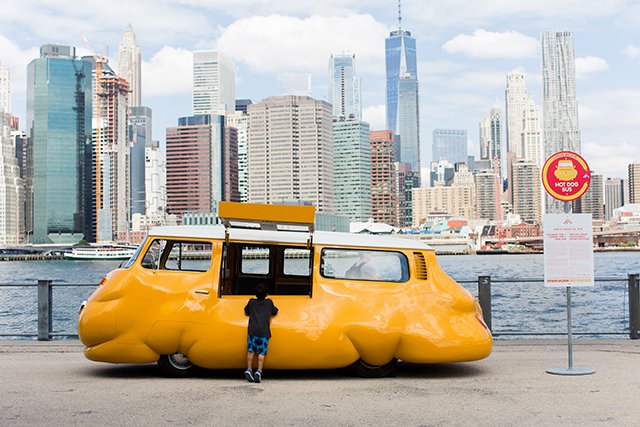 Erwin Wurm's Hot Dog Bus.