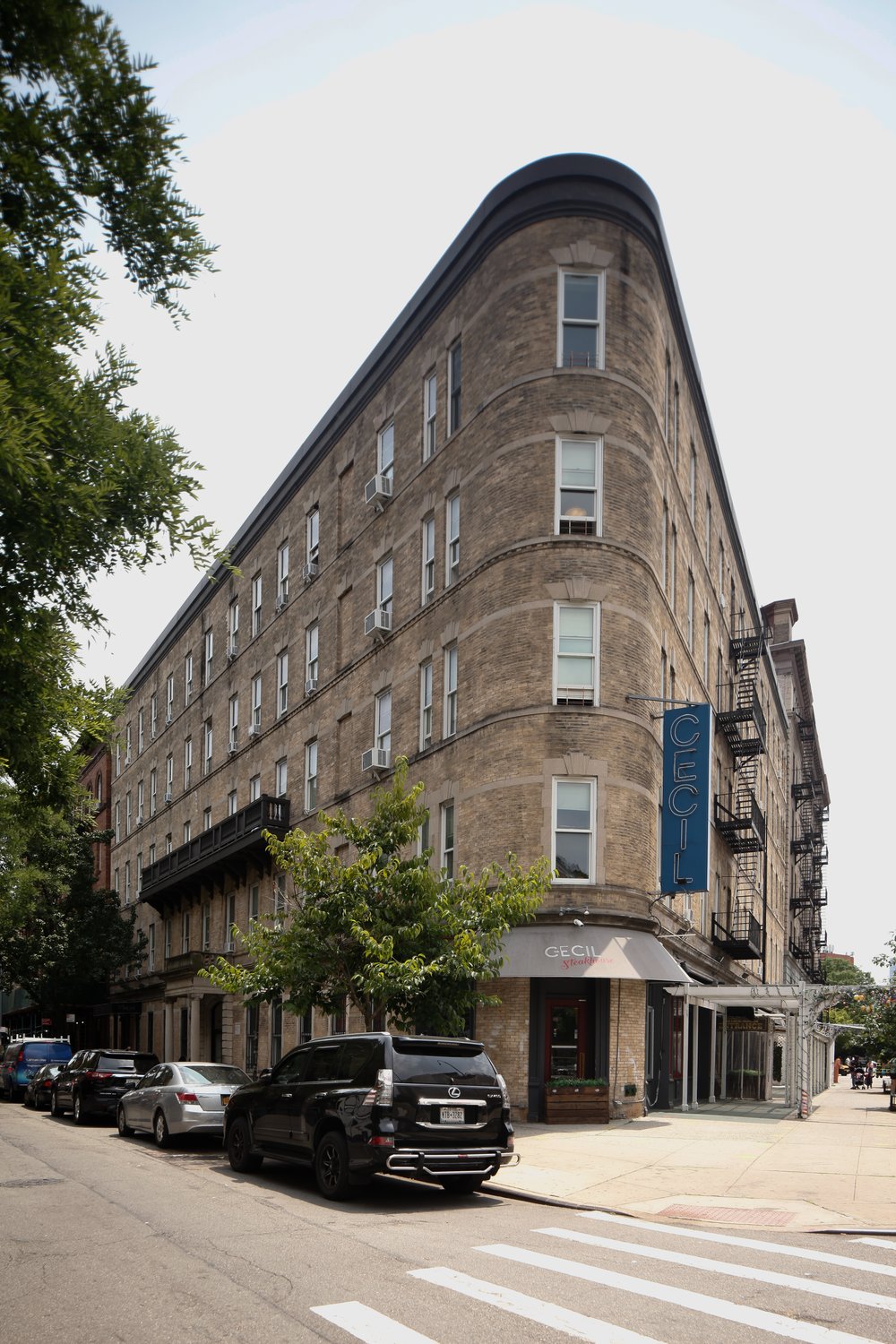 The exterior of a building
