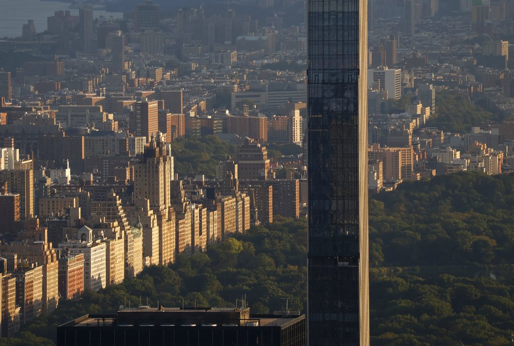 A stock photo of city buildings