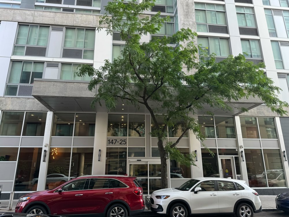 The apartment building on 94th Avenue near Sutphin Boulevard in Jamaica where the incident took place.