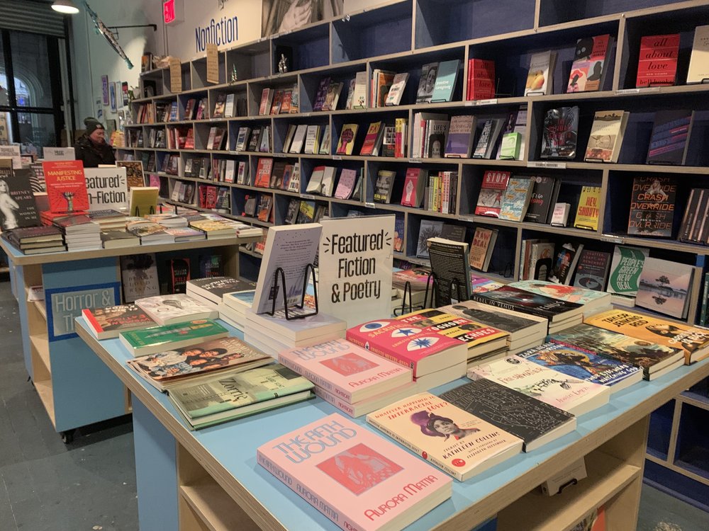 A stack of books at a local bookstore