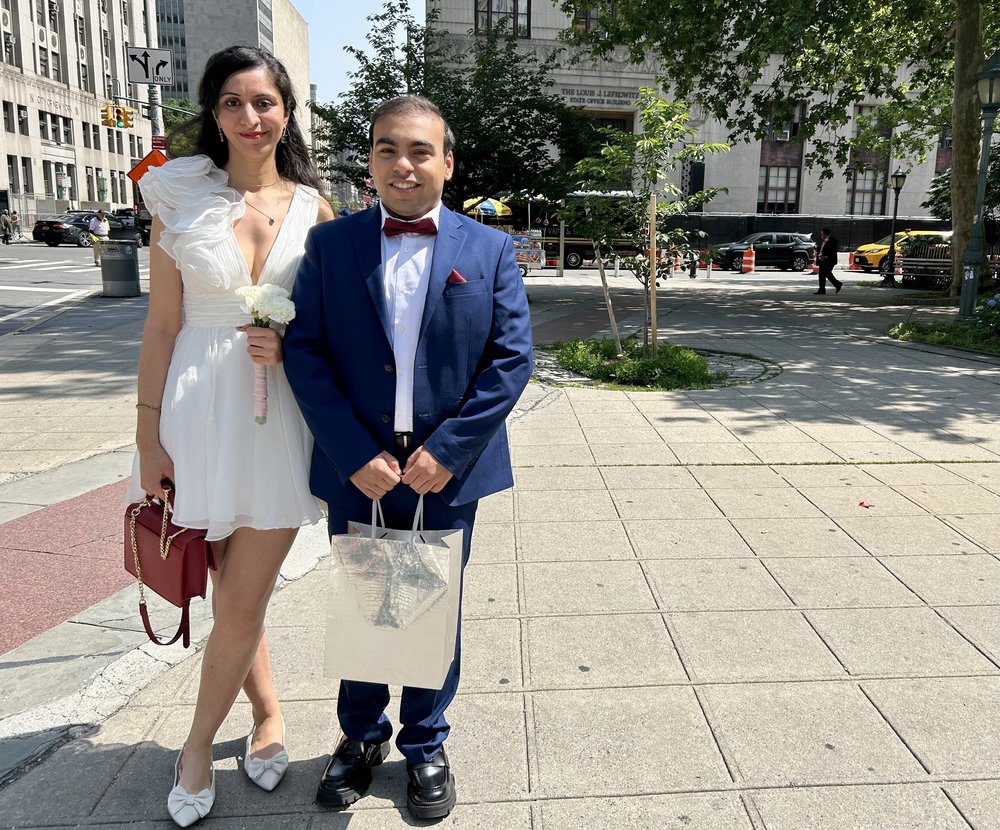 Sukriti Sehgal and Devansh Kochar decided to get married at 141 Worth Street because they're both from New Delhi and plan to throw a party in India.