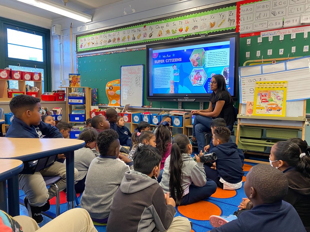 Wendy Robys leads a bilingual classroom at P.S./M.S. 5. Some of her students are asylum seekers.