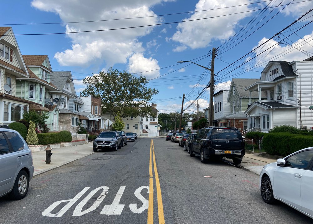 A street in Queens that is divided down the middle into two different Assembly districts.