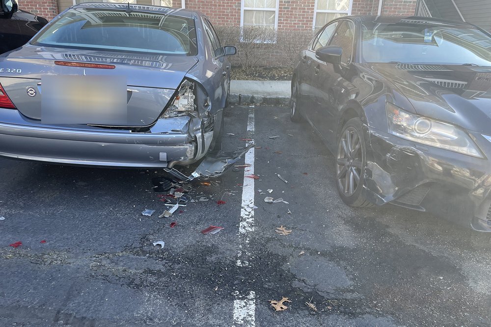 Neighbors living near Sayreville Councilwoman Eunice Dwumfour say her vehicle crashed into these parked cars after they heard what sounded like gunshots.