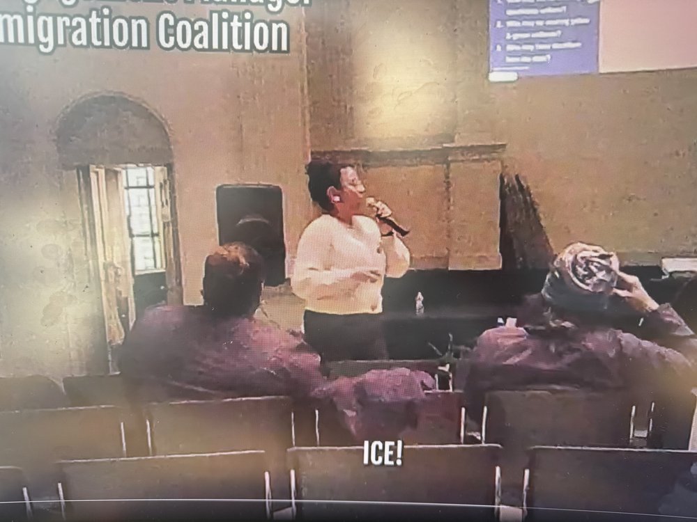 A screenshot from a video recording of a March 8 "know your rights" information training session hosted in New York City by the nonprofit Chinese-American Planning Council.