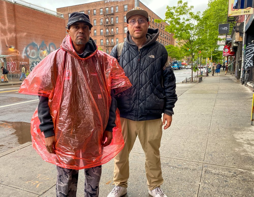 James Kings, left, and Johnny Grima say they both wish they'd done more when they found Jordan Neely in a headlock on the F train Monday.