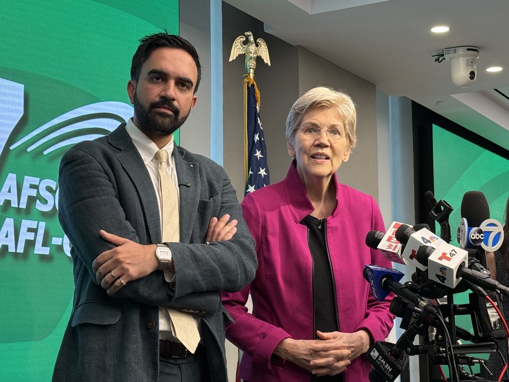 Zohran Mamdani and Elizabeth Warren.